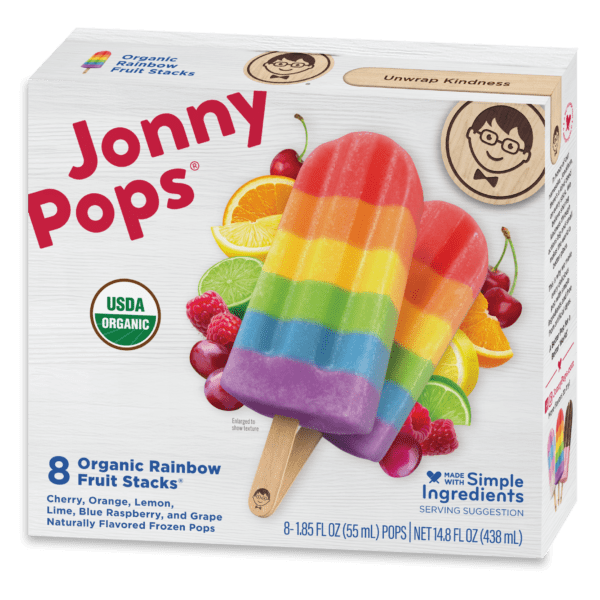 JonnyPops Organic Rainbow Fruit Stacks — product image