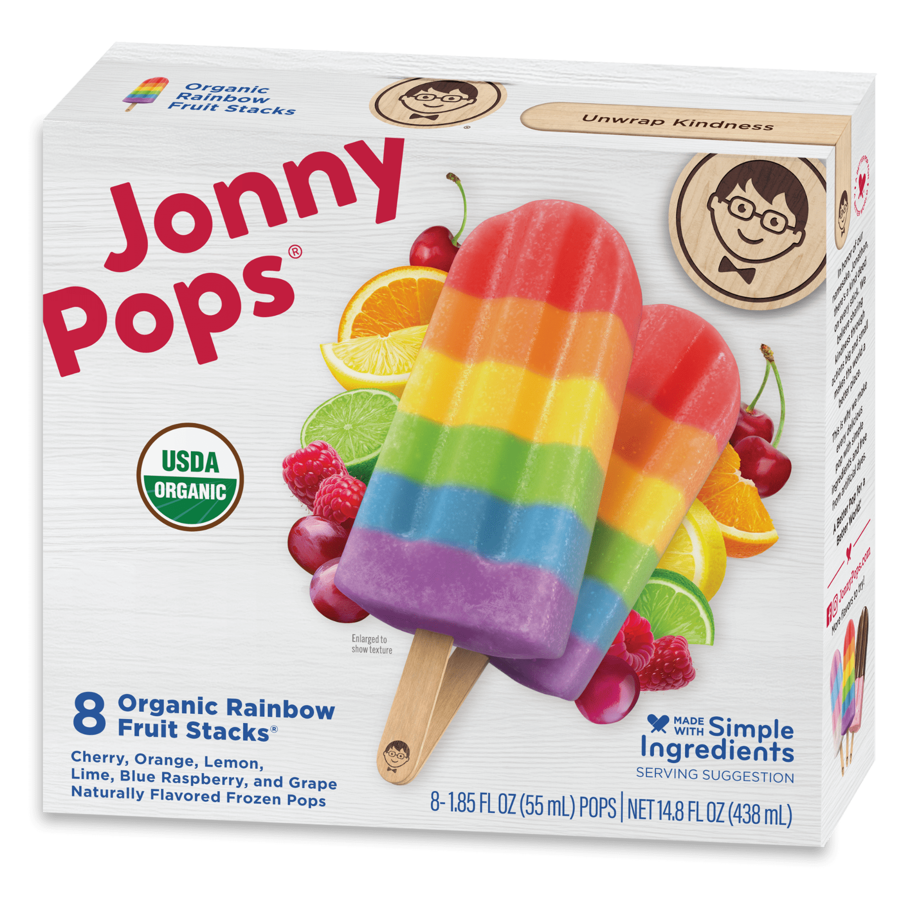 Organic Rainbow Fruit Stacks