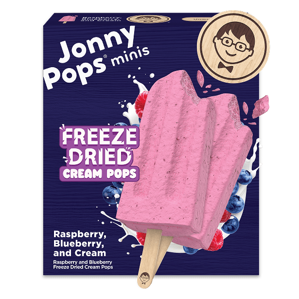 Freeze Dried Raspberry, Blueberry and Cream Mini Pops