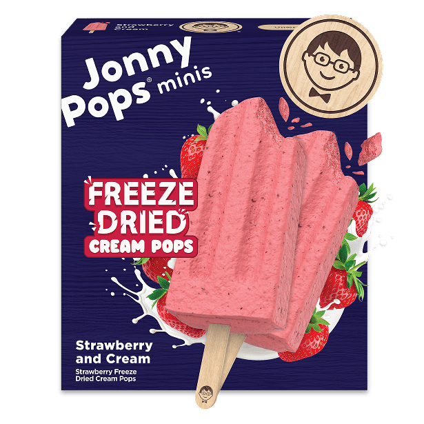 Freeze Dried Strawberry and Cream Mini Pops