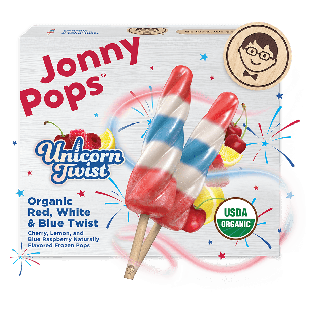 Organic Red, White & Blue Twist