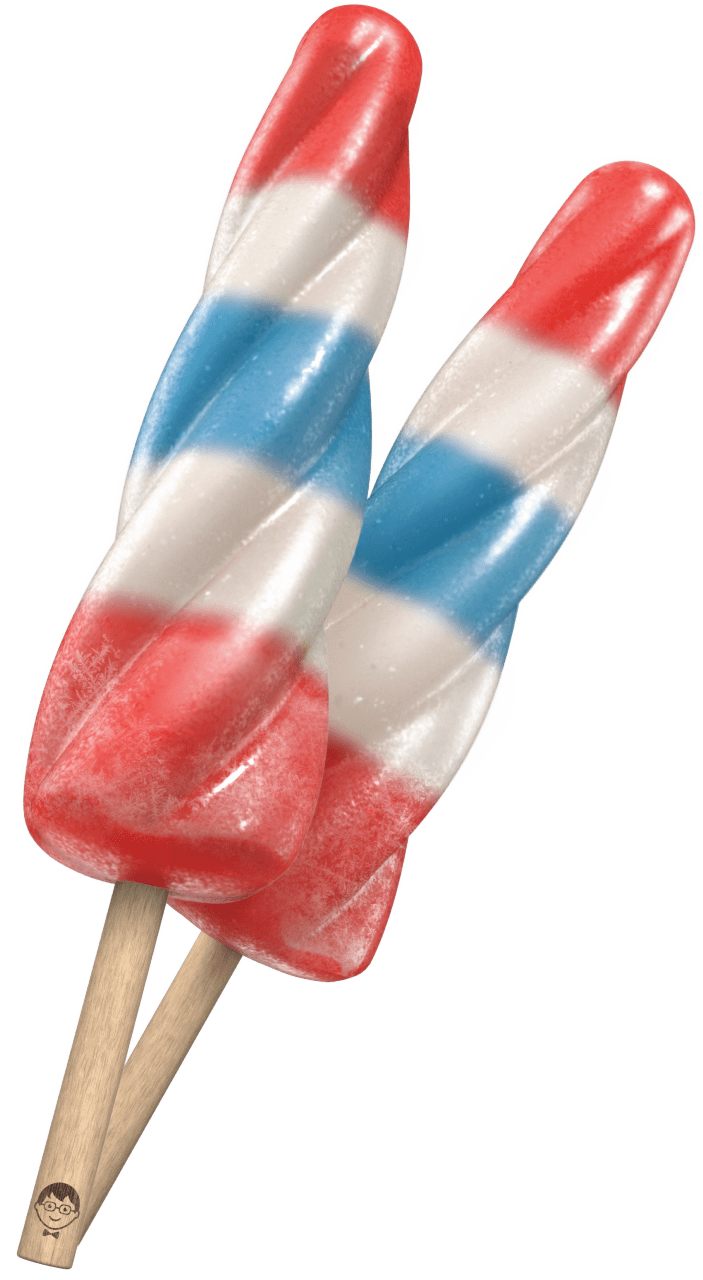 Organic Red, White & Blue Twist