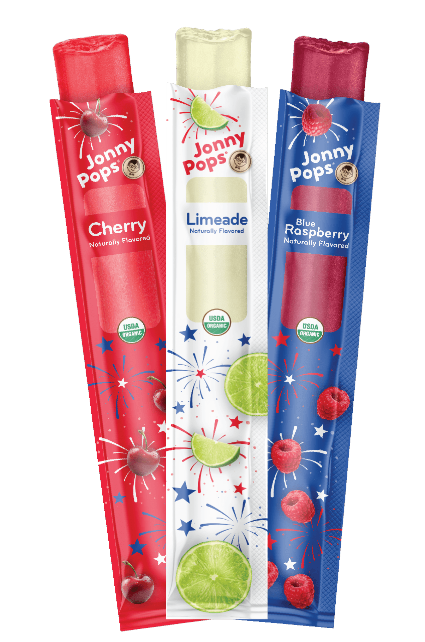 Organic Red, White & Blue Freezer Pops