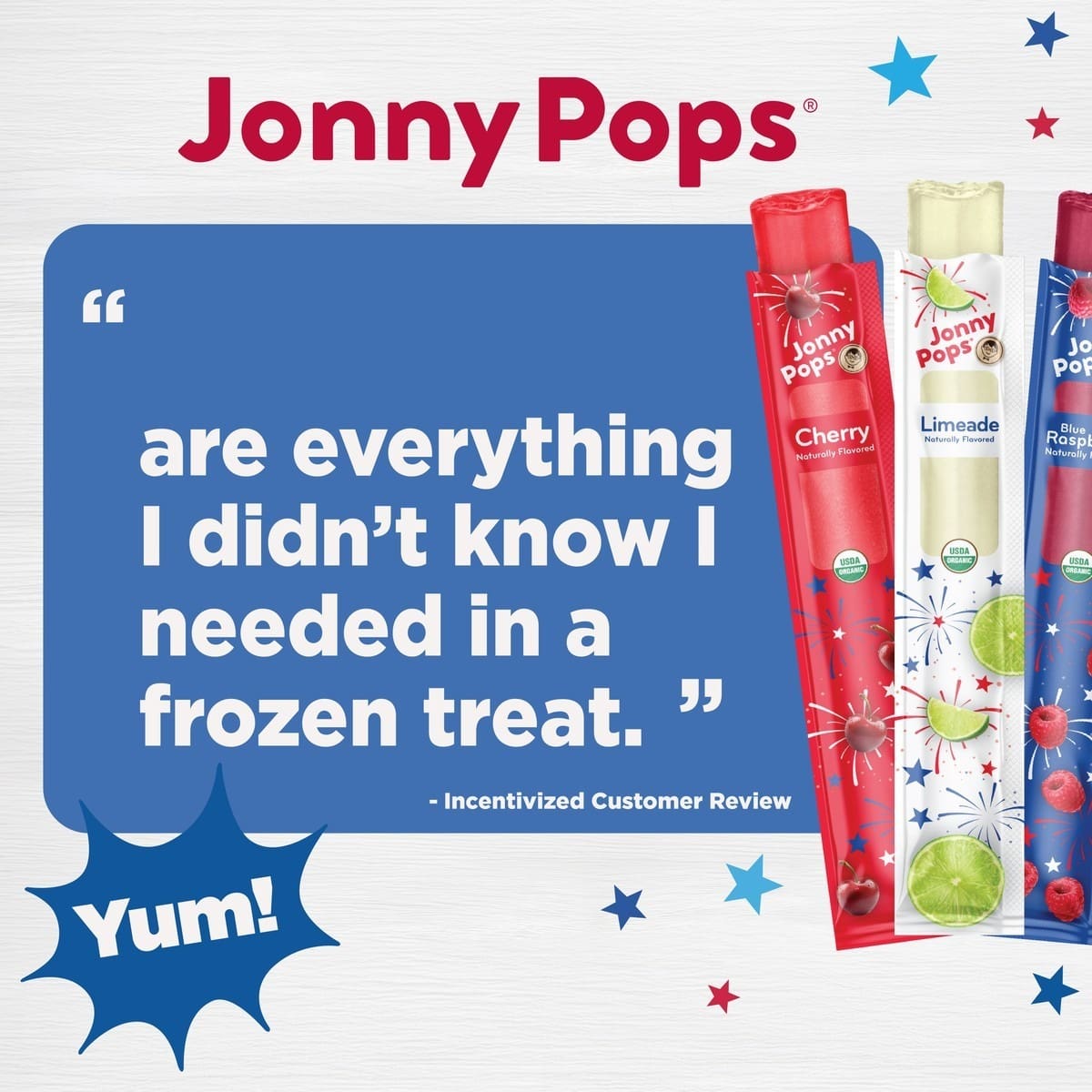 Organic Red, White & Blue Freezer Pops Freezer Pops | JonnyPops