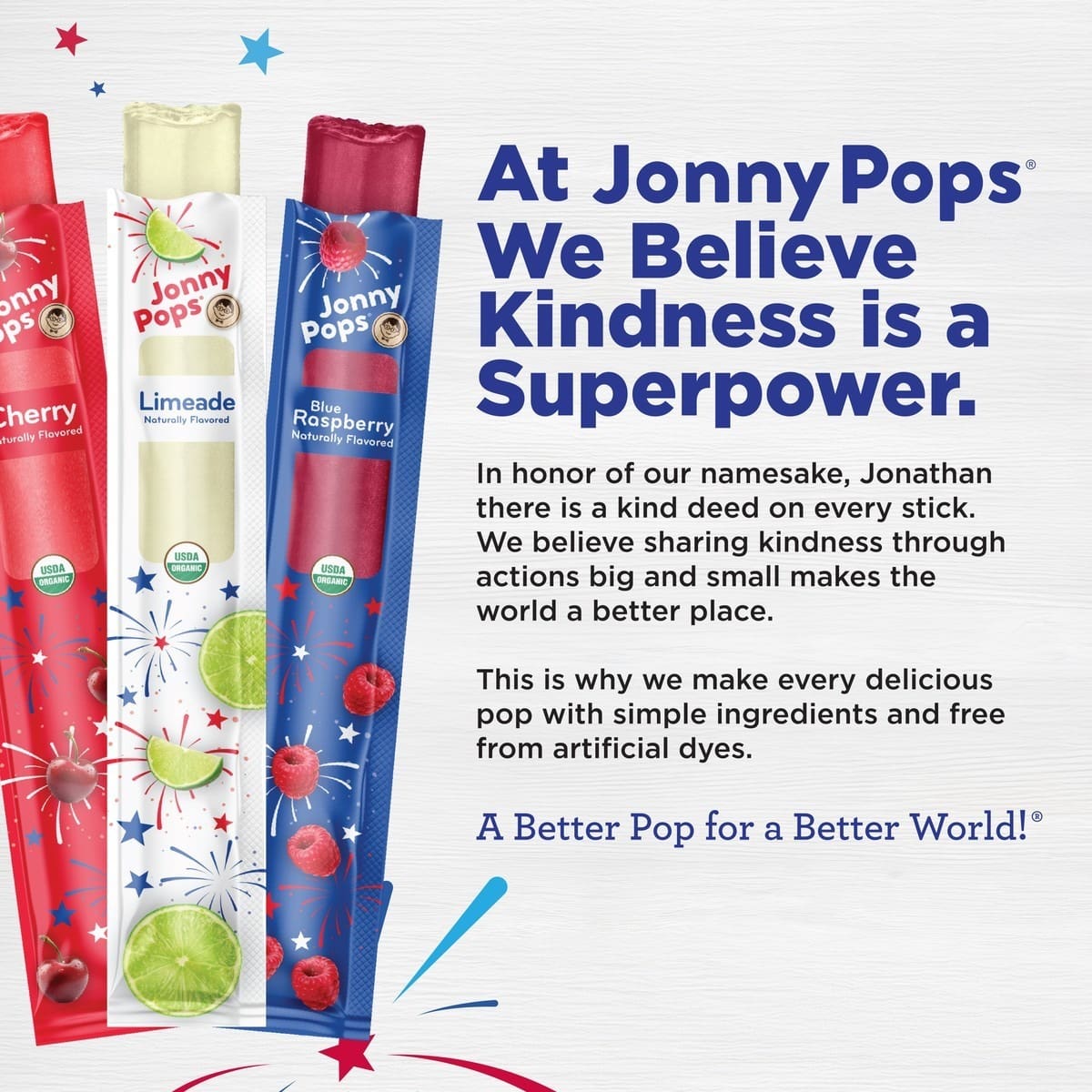 Organic Red, White & Blue Freezer Pops Freezer Pops | JonnyPops