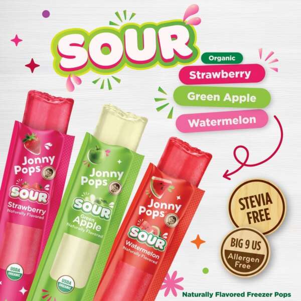 Organic Sour Freezer Pops | JonnyPops