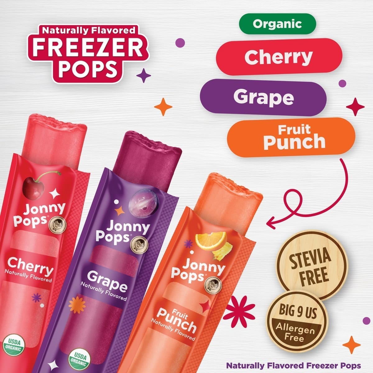Organic Classic Freezer Pops Freezer Pops | JonnyPops